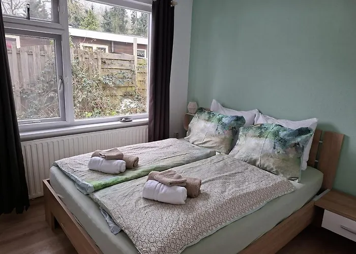 Nyaraló Met Privetuin Op Rustig Bospark Veluwe